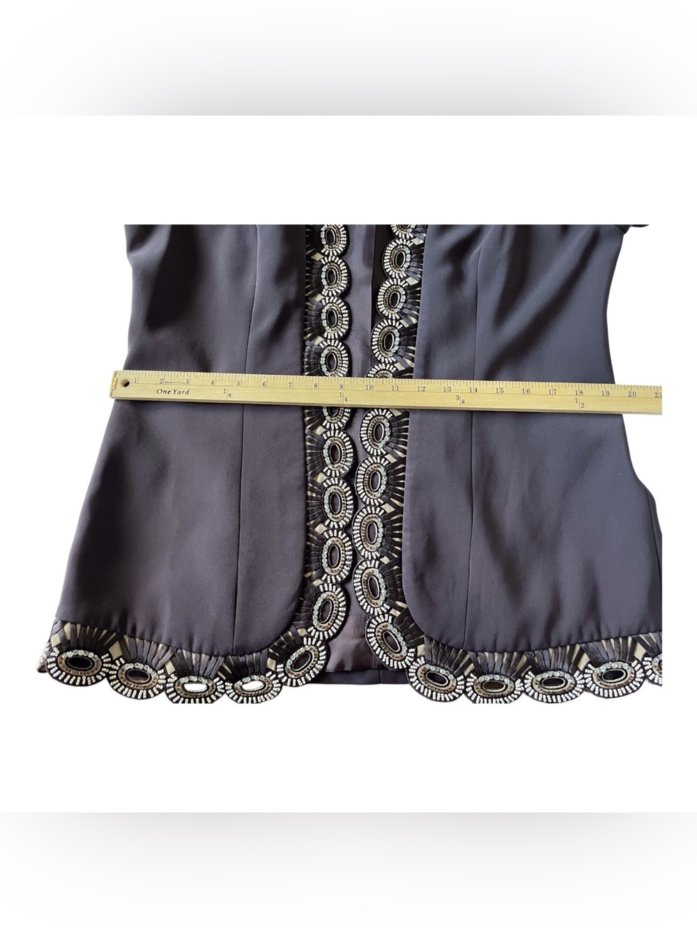 Mariella Ferretti Embroidered Open Front Women's Top Jacket, 12 - Picture 11 of 13